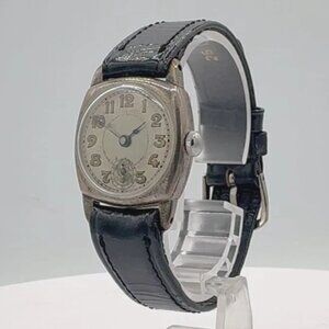 Vintage Gubelin Bullseye Dial Men's Mechanical Wristwatch 980 Sterling Silver